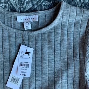 topshop tie waist long sleeve knit midi dress